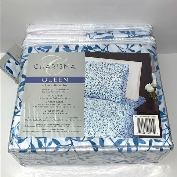 Charisma Microfiber 6-Piece Queen Sheet Set - Picture 14 of 16